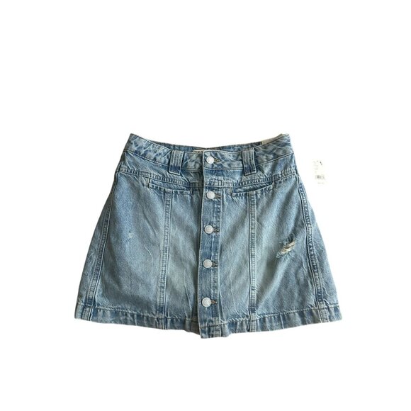 FREE PEOPLE Light Blue We The Free Denim Skort Size 27 NEW NWT - Picture 2 of 7